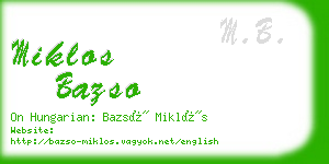 miklos bazso business card